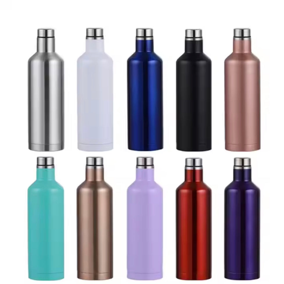 Wine Bottle Shaped Stainless Steel Water Bottle