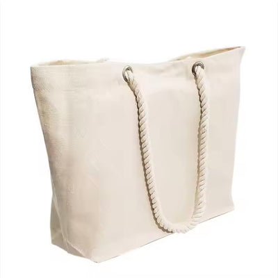 Polyester Rope Handle Canvas Tote Bag