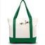 Coloured Handle and Strong Base Canvas Tote Bag