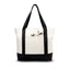 Coloured Handle and Strong Base Canvas Tote Bag