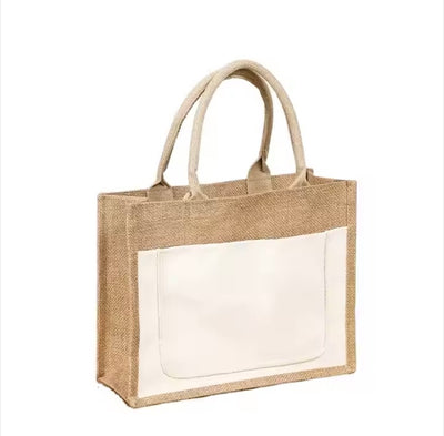Canvas on Jute Tote Bag