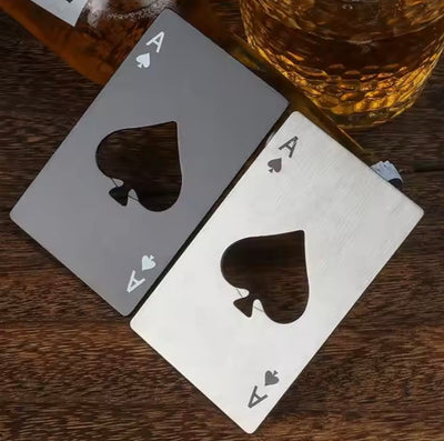Ace Card Style Stainless Steel Bottle Opener