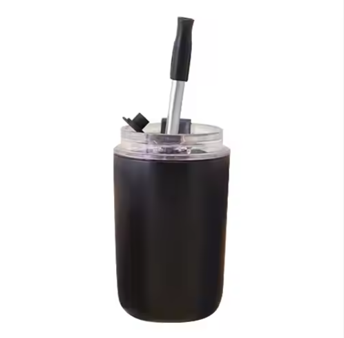 Clear Top Coffee Tumbler with Straw