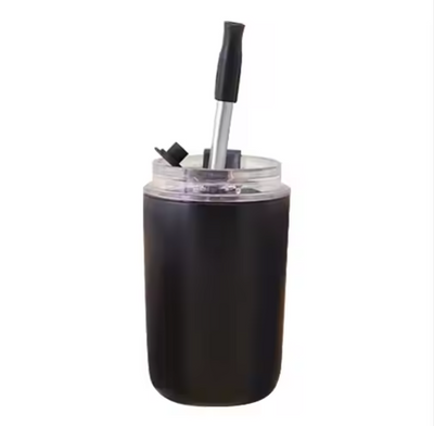 Clear Top Coffee Tumbler with Straw