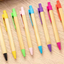 Coloured Plastic Wood Ballpoint Pen