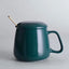 Cute Coffee Mug with Lid and Spoon