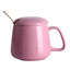 Cute Coffee Mug with Lid and Spoon