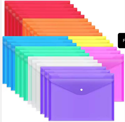 A4 Plastic Folder with Button
