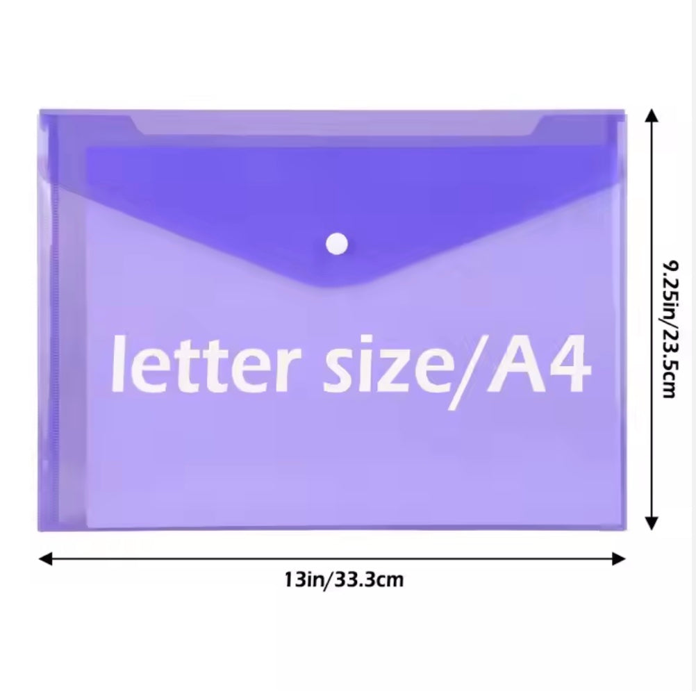 A4 Plastic Folder with Button