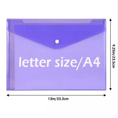 A4 Plastic Folder with Button