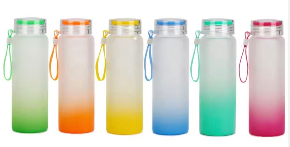 Frosted Glass Water Bottle