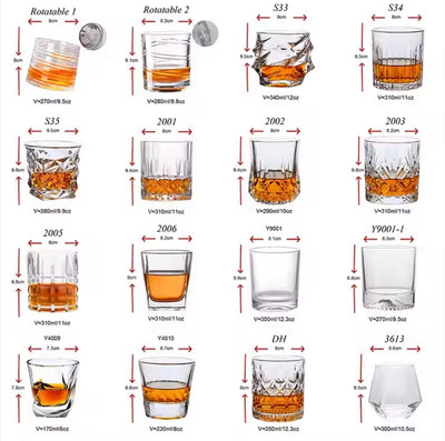 Various Whisky Customized Glasses