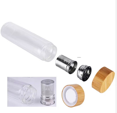 Glass Fruit Water Bottle