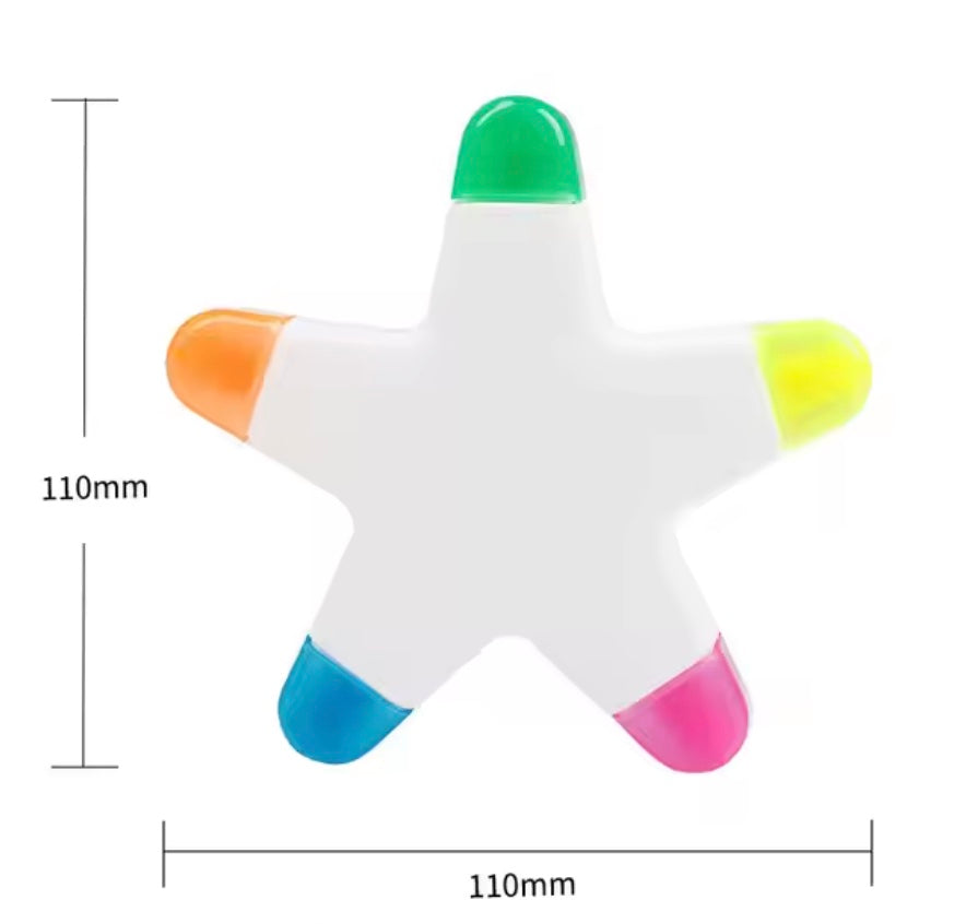 Star 5-colour Promotional Highlighter