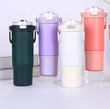 Large Camping Tumbler with Straw