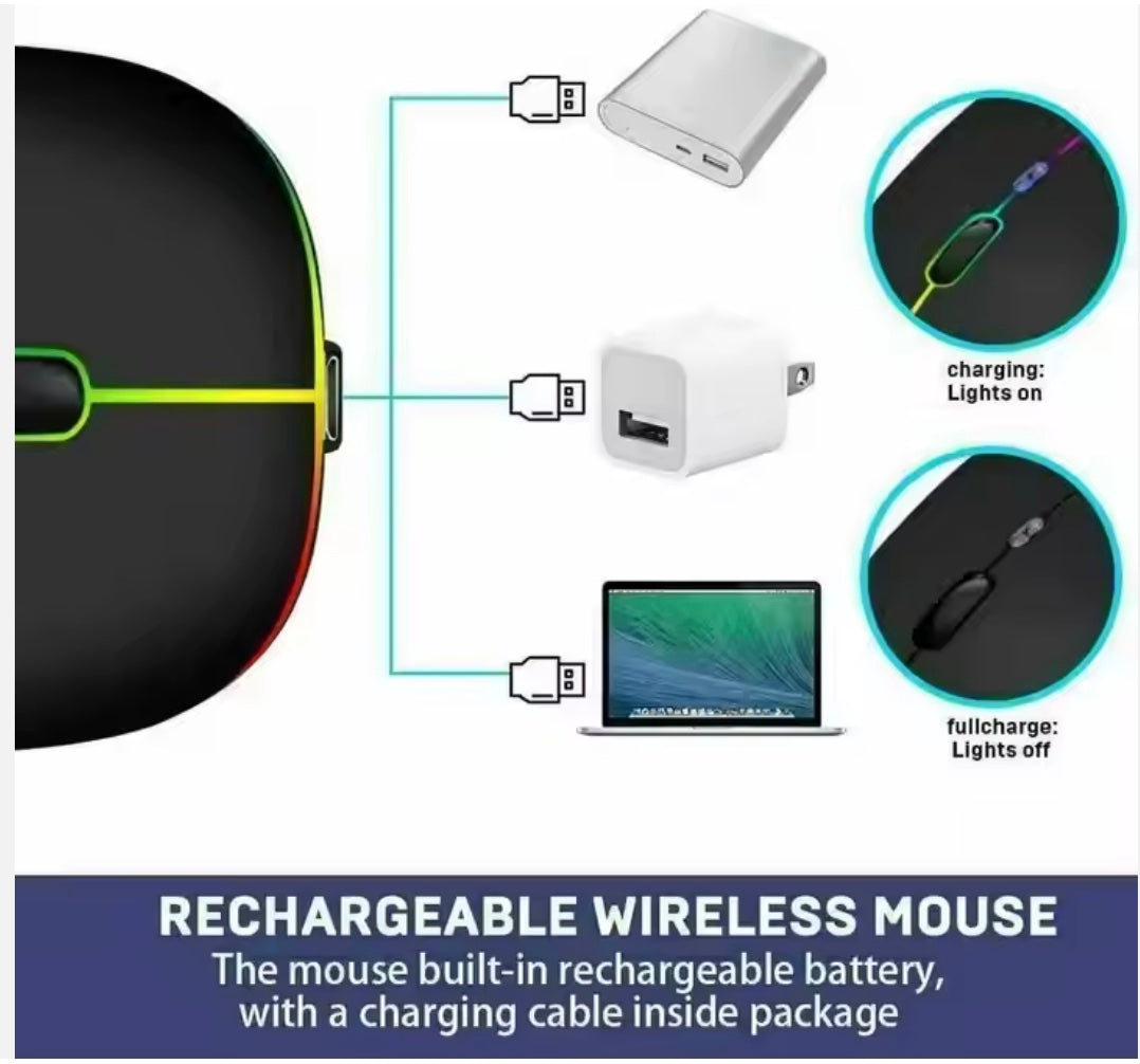 Wireless Bluetooth LED Mouse