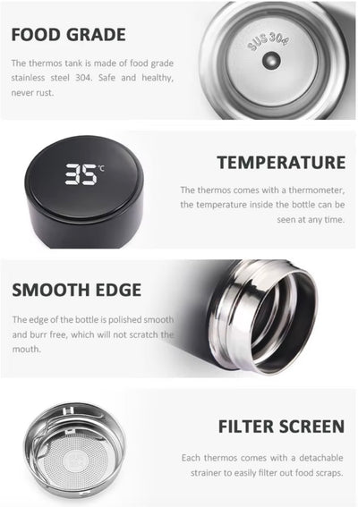 Smart Temperature LED Water Bottle