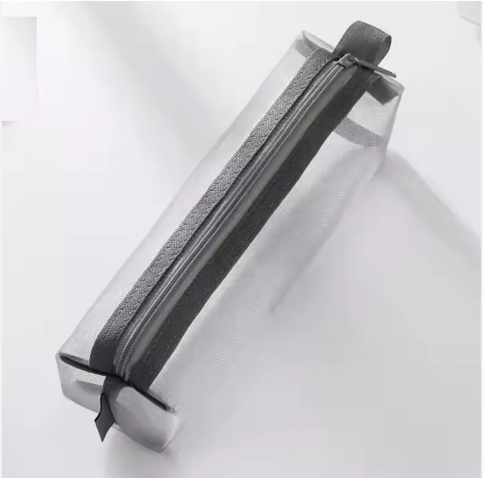 Mesh Transparent Nylon Pencil Case