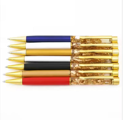 Gold Foil Glitter Floating Pen