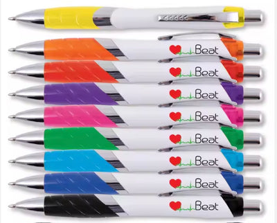 Lined Grip Ballpoint Pen