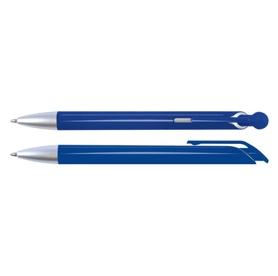 Slanted Cap Plastic Ballpoint Pen