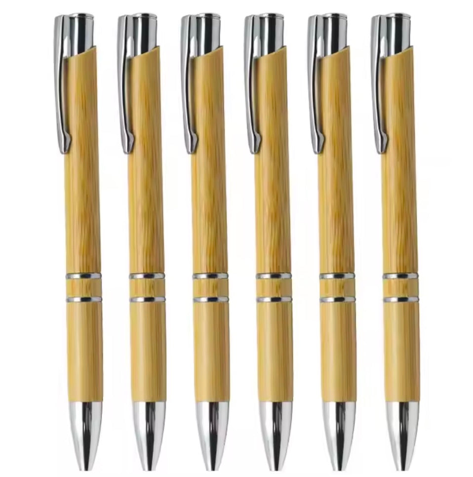 Slanted Cap Wood Ballpoint Pen