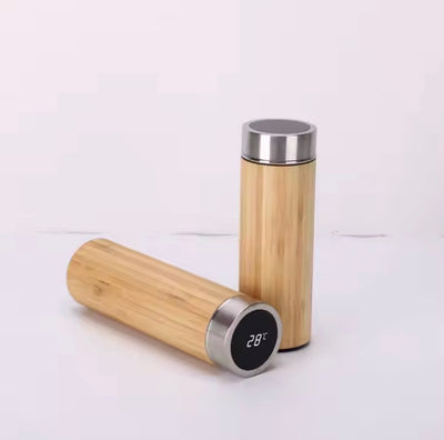 Smart Bamboo Stainless Steel Water Bottle