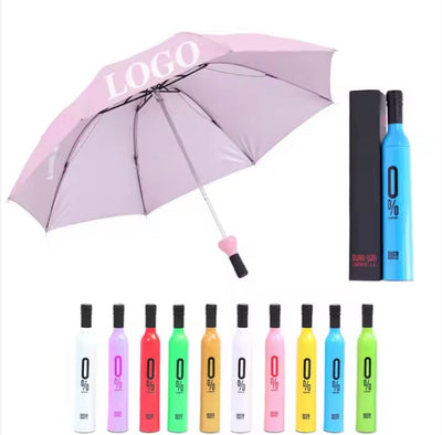 Wine Bottle Type Portable Umbrella