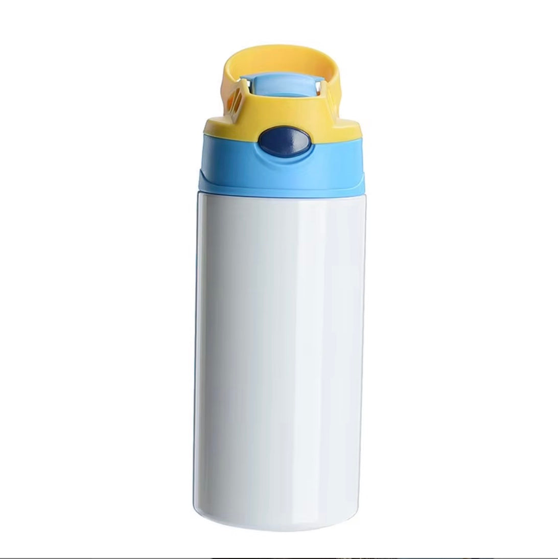 Water Bottle with Lid and Straw