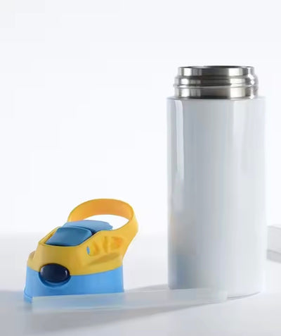 Water Bottle with Lid and Straw
