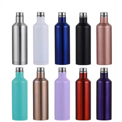 Wine Bottle Shaped Stainless Steel Water Bottle
